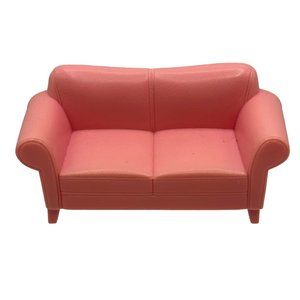 Vintage Fisher Price Loving Family Dollhouse Pink Couch 2004 Sofa Living Room